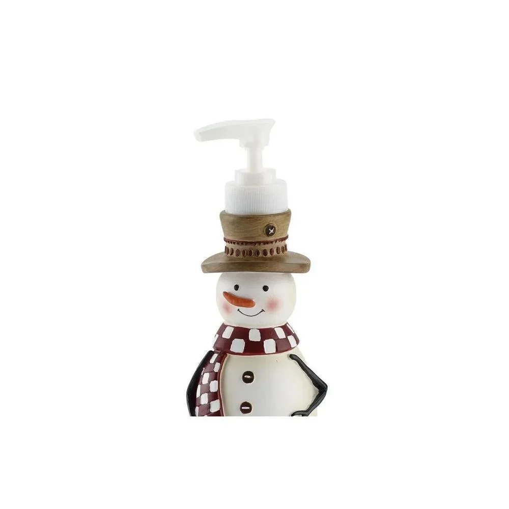 Avanti Snowman Red Cardinal Soap Pump Dispenser Country Friends Joy Scarf Hat